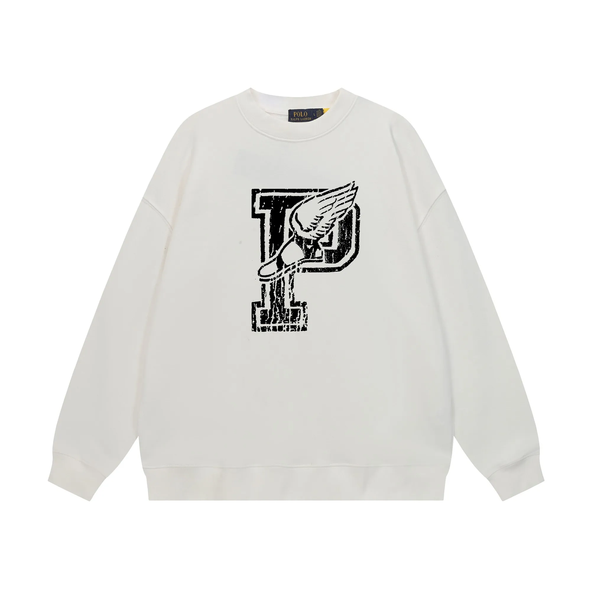 P200 Long-term stock] RalphLauren/Ralph Lauren 2025 autumn and winter new bear letter print 420g heavy large terry sweatshirt Ralph Lauren's age-reducing item, the coat fabric is made of 85% cotton ➕15% polyester, which not only retains the softness, comfort and breathability of cotton, but also adds the wear resistance and wrinkle resistance of polyester fiber, making the clothes more durable and easy to care for. Even in slightly cooler weather, you won't feel stuffy when wearing it. This kind of fabric has a natural crisp feel and is not easy to pill or deform. The bear on the chest is printed with English letters. It is full of color, full of three-dimensionality, and lifelike, adding a bit of liveliness and interest to the whole sweatshirt. There is no pressure to dress, regardless of age or gender. Complete accessories! Color: black, white, navy blue, light floral gray Size: M-L-XL-XXL
